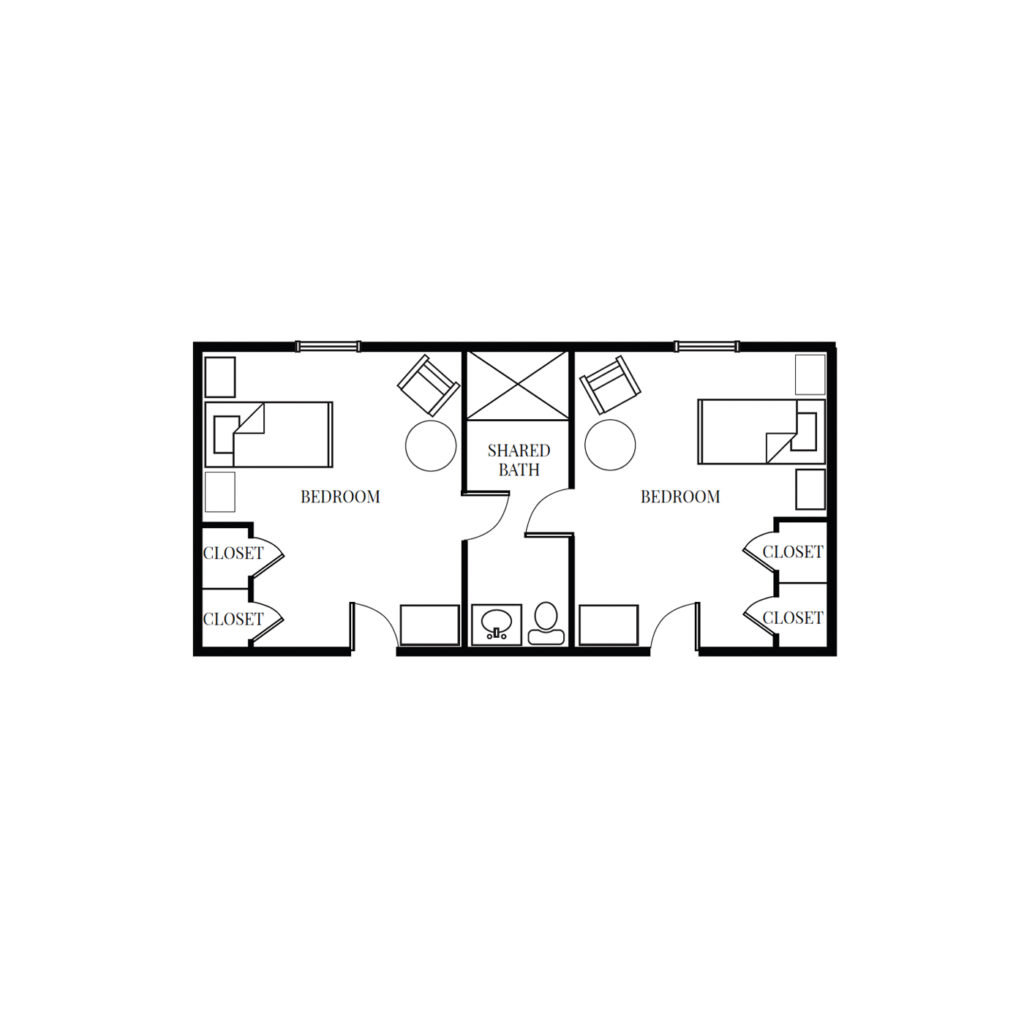 Assisted Living Companion Studio floor plan image.