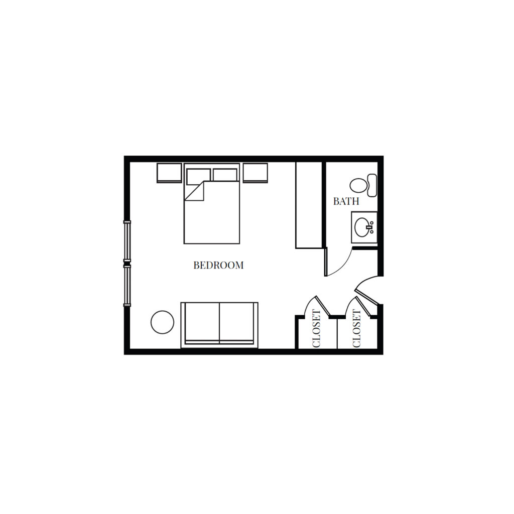 Assisted Living Private Studio floor plan image.